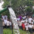 Water flowing at the school